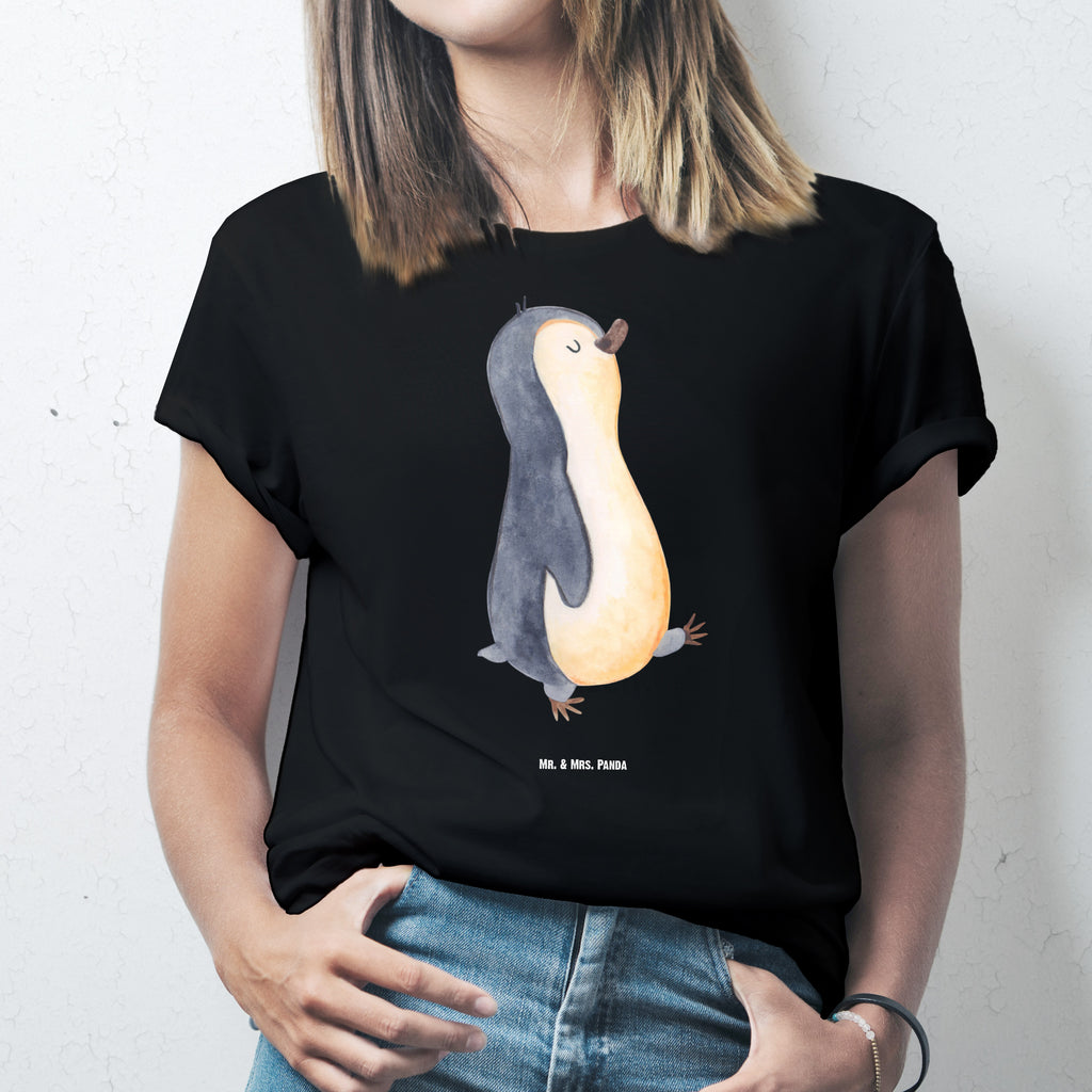 T-Shirt Standard Pinguin marschierend T-Shirt, Shirt, Tshirt, Lustiges T-Shirt, T-Shirt mit Spruch, Party, Junggesellenabschied, Jubiläum, Geburstag, Herrn, Damen, Männer, Frauen, Schlafshirt, Nachthemd, Sprüche, Pinguin, Pinguine, Frühaufsteher, Langschläfer, Bruder, Schwester, Familie