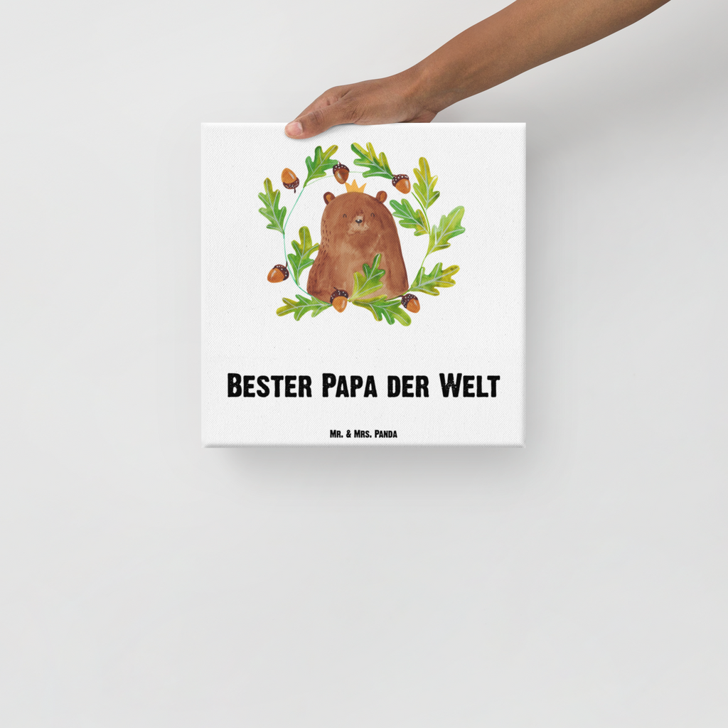 Leinwand Bild Bär König Leinwand, Bild, Kunstdruck, Wanddeko, Dekoration, Bär, Teddy, Teddybär, Papa, Papa Bär, bester Vater, bester Papa, weltbester Papa, Vatertag, Vater, Dad, Daddy, Papi