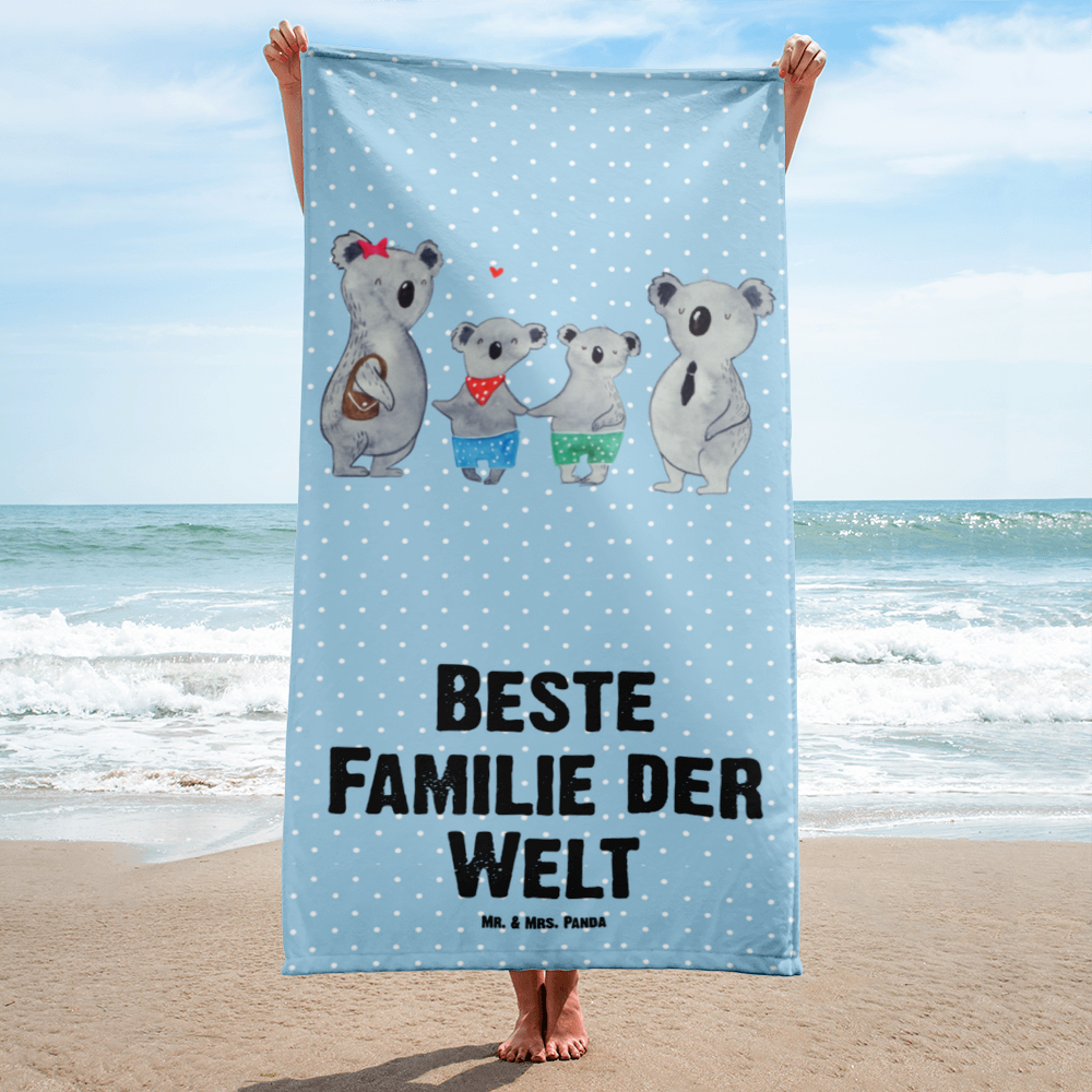 XL Badehandtuch Koala Familie zwei Handtuch, Badetuch, Duschtuch, Strandtuch, Saunatuch, Familie, Vatertag, Muttertag, Bruder, Schwester, Mama, Papa, Oma, Opa, Koala, Koalabär, beste Familie, Familienzeit, Familienleben, Koalafamilie, Lieblingsfamilie