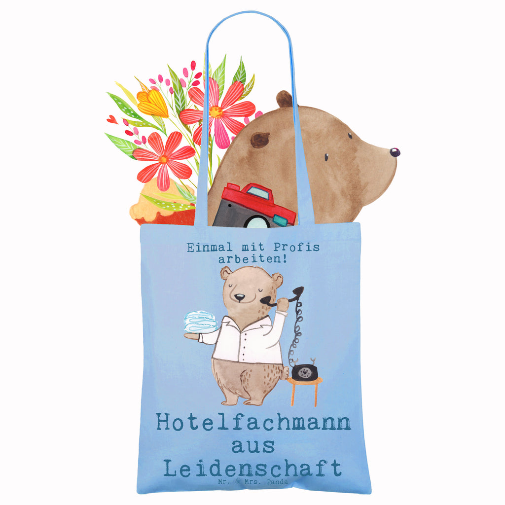 Tragetasche Hotelfachmann aus Leidenschaft Beuteltasche, Beutel, Einkaufstasche, Jutebeutel, Stoffbeutel, Tasche, Shopper, Umhängetasche, Strandtasche, Schultertasche, Stofftasche, Tragetasche, Badetasche, Jutetasche, Einkaufstüte, Laptoptasche, Beruf, Ausbildung, Jubiläum, Abschied, Rente, Kollege, Kollegin, Geschenk, Schenken, Arbeitskollege, Mitarbeiter, Firma, Danke, Dankeschön, Hotelfachmann, Hotelkaufmann, Hotelfachangestellter, Hotelier, Hoteleröffnung