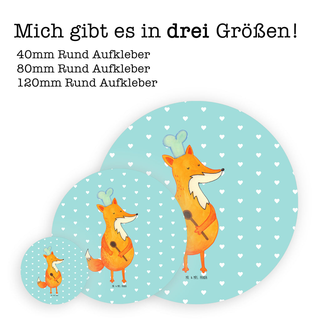 Rund Aufkleber Fuchs Koch Sticker, Aufkleber, Etikett, Fuchs, Füchse, Koch Geschenk, Küche Spruch, Küche Deko, Köche, Bäcker, Party Spruch, Spruch lustig, witzig