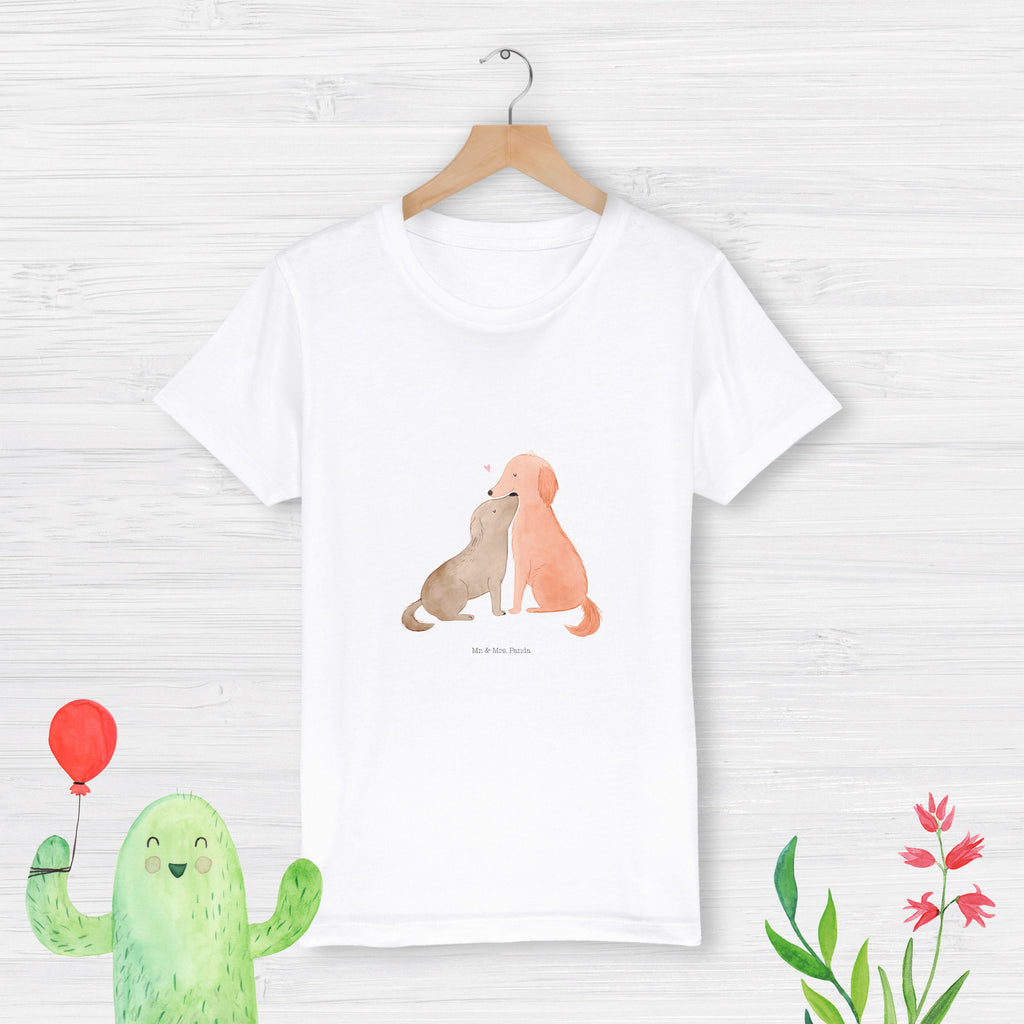 Organic Kinder T-Shirt Hunde Liebe Kinder T-Shirt, Kinder T-Shirt Mädchen, Kinder T-Shirt Jungen, Hund, Hundemotiv, Haustier, Hunderasse, Tierliebhaber, Hundebesitzer, Sprüche, Liebe, Hund. Hunde, Kuss, Vertrauen, Kuscheln, Herz