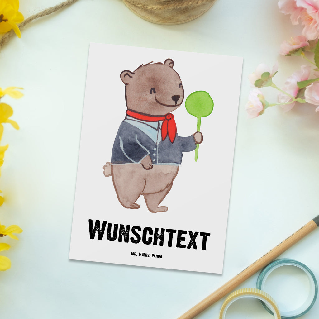 Personalisierte Postkarte Schaffnerin mit Herz Postkarte mit Namen, Postkarte bedrucken, Postkarte mit Wunschtext, Postkarte personalisierbar, Geschenkkarte mit Namen, Grußkarte mit Namen, Karte mit Namen, Einladung mit Namen, Ansichtskarte mit Namen, Geschenkkarte mit Wunschtext, Grußkarte mit Wunschtext, Karte mit Wunschtext, Einladung mit Wunschtext, Ansichtskarte mit Wunschtext, Beruf, Ausbildung, Jubiläum, Abschied, Rente, Kollege, Kollegin, Geschenk, Schenken, Arbeitskollege, Mitarbeiter, Firma, Danke, Dankeschön