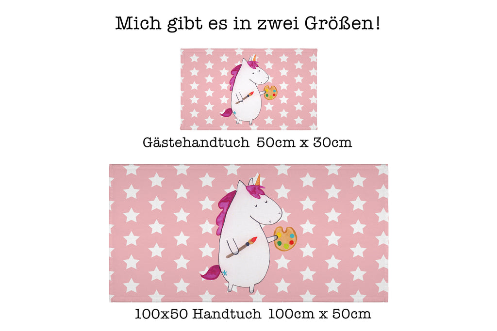 Handtuch Einhorn Künstler Gästetuch, Reisehandtuch, Sport Handtuch, Frottier, Kinder Handtuch, Einhorn, Einhörner, Einhorn Deko, Pegasus, Unicorn, Englisch, Künstler, Artist, Malen, Zeichnen, Welt, Farbe, Stift, Pinsel, Geschenk, Maler