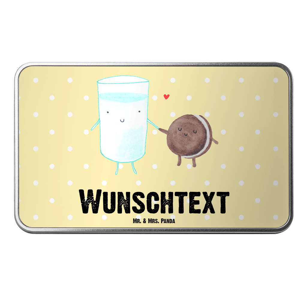 Personalisierte Metalldose Milch & Keks Personalisierte Metalldose, Dose mit Namen, Namensdose, Kiste mit Namen, Namenskiste, Tiermotive, Gute Laune, lustige Sprüche, Tiere, Milk, Cookie, Milch, Keks, Kekse, Kaffee, Einladung Frühstück, Motiv süß, romantisch, perfektes Paar