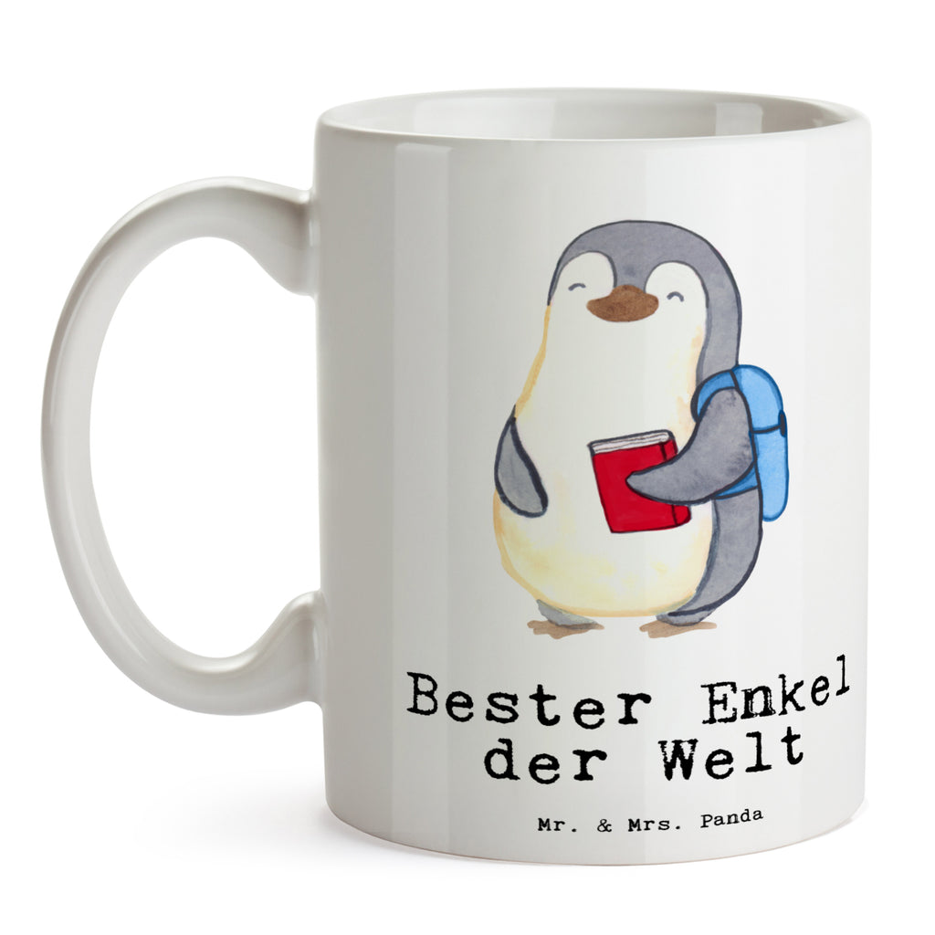 Tasse Pinguin Bester Enkel der Welt Tasse, Kaffeetasse, Teetasse, Becher, Kaffeebecher, Teebecher, Keramiktasse, Porzellantasse, Büro Tasse, Geschenk Tasse, Tasse Sprüche, Tasse Motive, Kaffeetassen, Tasse bedrucken, Designer Tasse, Cappuccino Tassen, Schöne Teetassen, für, Dankeschön, Geschenk, Schenken, Geburtstag, Geburtstagsgeschenk, Geschenkidee, Danke, Bedanken, Mitbringsel, Freude machen, Geschenktipp, Enkel, Enkelkind, Enkelsohn, Oma, Opa, Kind von Tochter, Kind von Sohn, Taufe, Großsohn