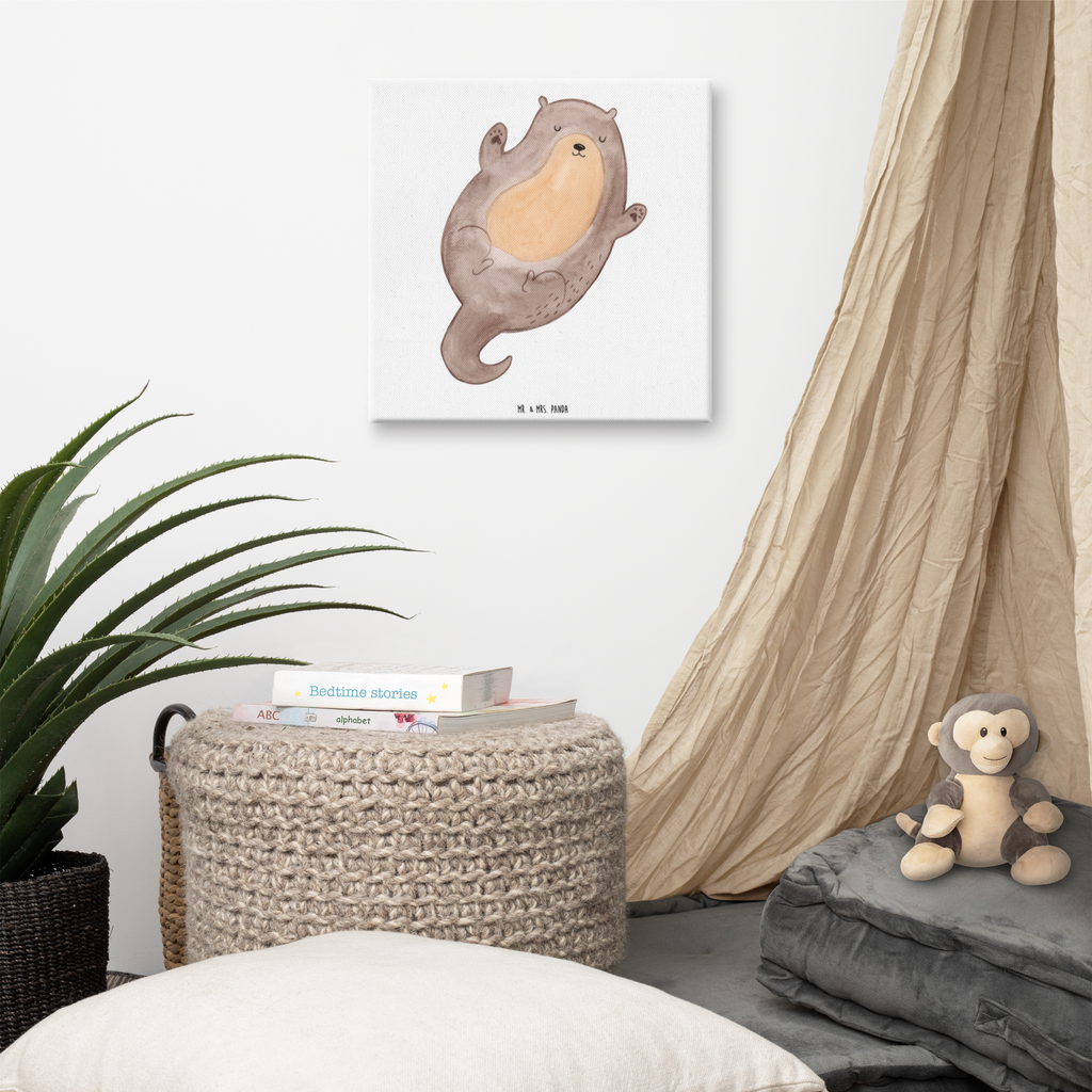 Leinwand Bild Otter Umarmen Leinwand, Bild, Kunstdruck, Wanddeko, Dekoration, Otter, Fischotter, Seeotter, Otter Seeotter See Otter