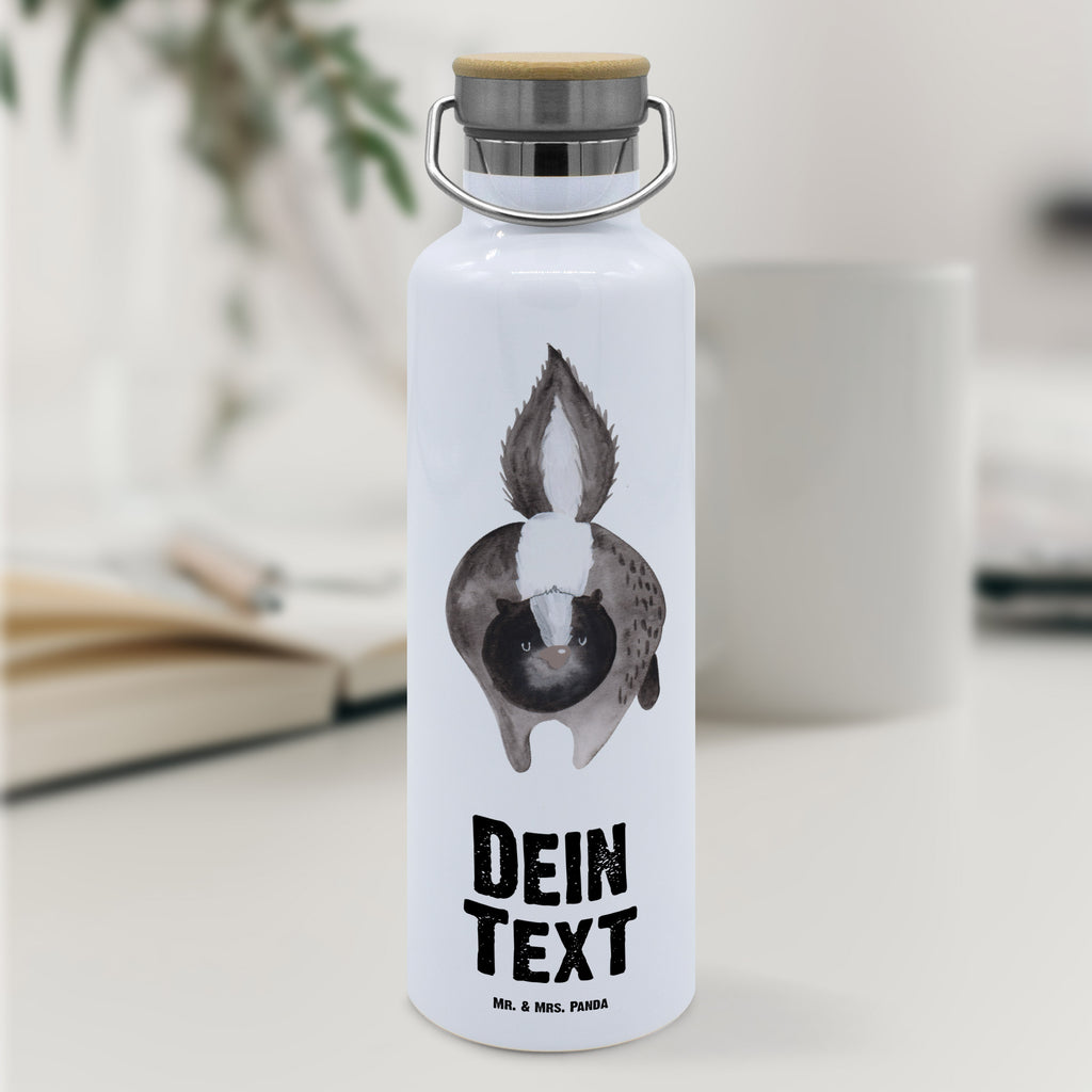 Personalisierte Trinkflasche Stinktier Angriff Personalisierte Trinkflasche, Trinkflasche mit Namen, Trinkflasche bedrucken, Flasche personalisiert, Trinkflasch mit Aufdruck, Trinkflasche Werbegeschenk, Namensaufdruck Trinkflasche, Sportflasche personalisiert, Trinkflasche Sport, Stinktier, Skunk, Wildtier, Raubtier, Stinker, Stinki, wütend, Drohung