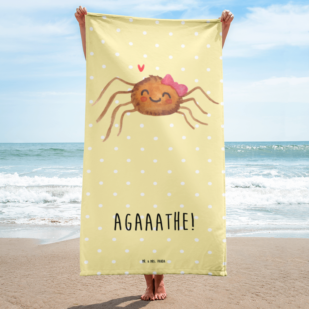 XL Badehandtuch Spinne Agathe Freude Handtuch, Badetuch, Duschtuch, Strandtuch, Saunatuch, Spinne Agathe, Spinne, Agathe, Videos, Merchandise, Viral, Viraler Hit, Trend, Beliebte Spinne