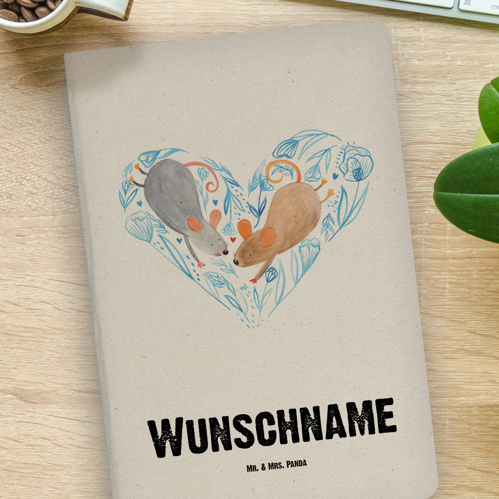 DIN A4 Personalisiertes Notizbuch Mäuse Herz Personalisiertes Notizbuch, Notizbuch mit Namen, Notizbuch bedrucken, Personalisierung, Namensbuch, Namen, Liebe, Partner, Freund, Freundin, Ehemann, Ehefrau, Heiraten, Verlobung, Heiratsantrag, Liebesgeschenk, Jahrestag, Hocheitstag, Maus, Mäuse, Liebesbotschaft, Liebesbeweis, Hochzeit, Lieblingsmensch, Gemeinsamkeit, Love, Geschenk für zwei