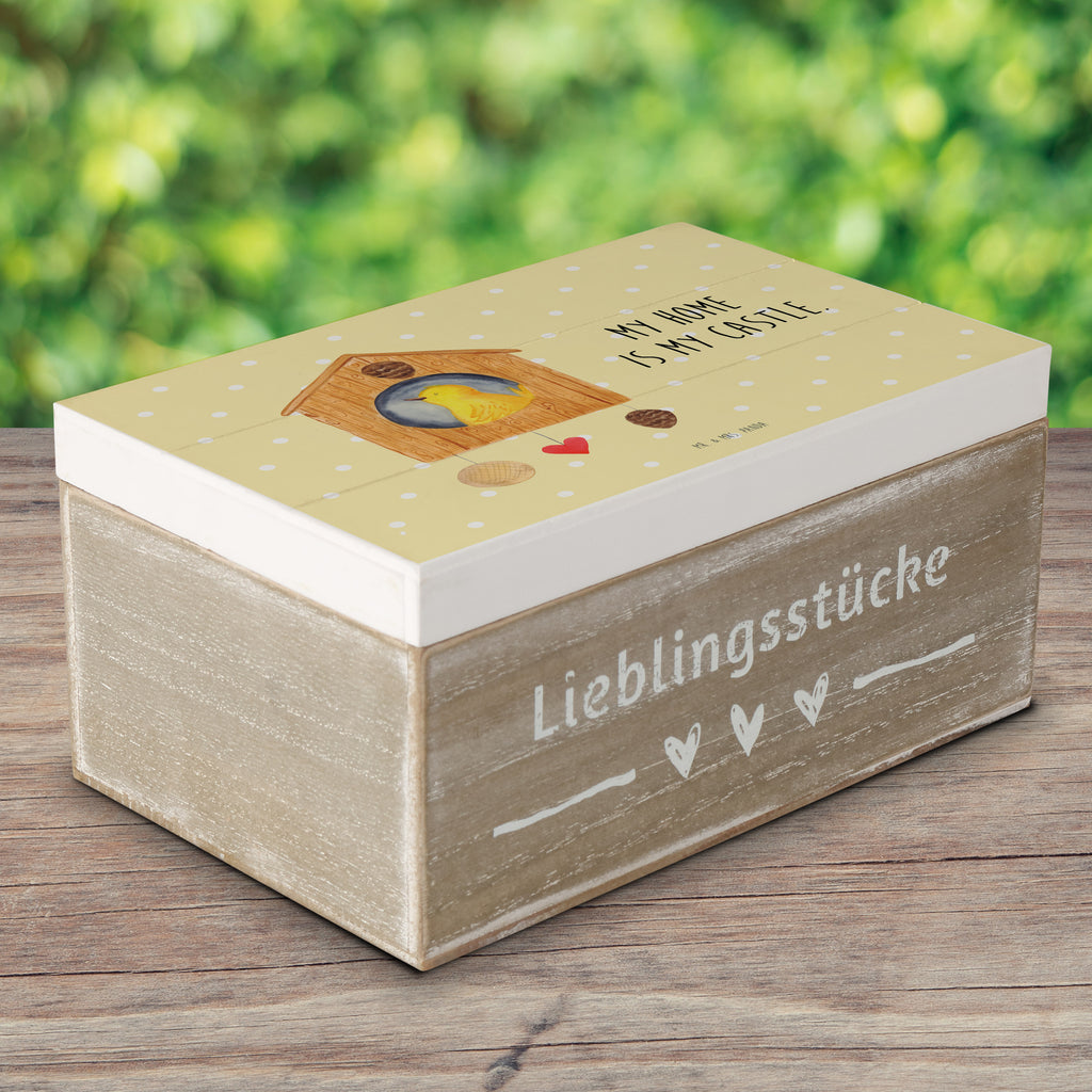 Holzkiste Vogel Haus Holzkiste, Kiste, Schatzkiste, Truhe, Schatulle, XXL, Erinnerungsbox, Erinnerungskiste, Dekokiste, Aufbewahrungsbox, Geschenkbox, Geschenkdose, Tiermotive, Gute Laune, lustige Sprüche, Tiere, Vogel, Vögel, Vogelhaus, Vogelhäuschen, Home sweet home, Zuhause, Nest, Eigenheim, Familie, Wohnung, Haus, unser Haus, Lieblingsort, Castle