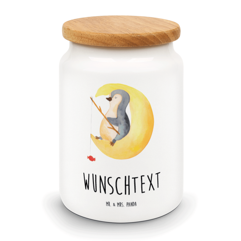 Personalisierte Vorratsdose Pinguin Mond Personalisierte Vorratsdose, Personalisierte Keksdose, Personalisierte Keramikdose, Personalisierte Leckerlidose, Personalisierte Dose, Personalisierter Vorratsbehälter, Personalisierte Aufbewahrungsdose, Pinguin, Pinguine, Spruch, schlafen, Nachtruhe, Einschlafen, Schlafzimmer, Schlafstörungen, Gästezimmer