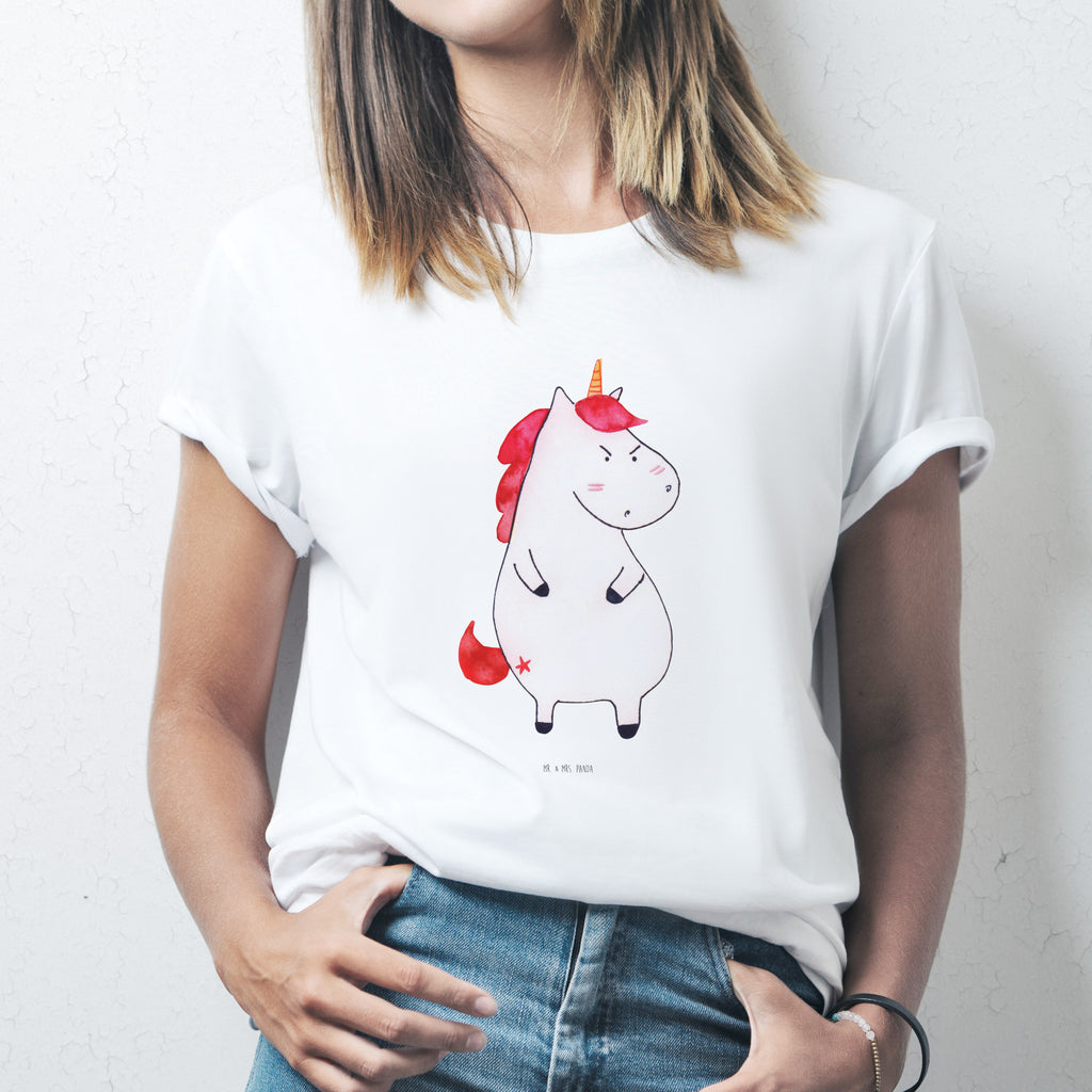 T-Shirt Standard Einhorn wütend T-Shirt, Shirt, Tshirt, Lustiges T-Shirt, T-Shirt mit Spruch, Party, Junggesellenabschied, Jubiläum, Geburstag, Herrn, Damen, Männer, Frauen, Schlafshirt, Nachthemd, Sprüche, Einhorn, Einhörner, Einhorn Deko, Pegasus, Unicorn, Realität, Ansage, lustlos, nein, Büro, Arbeit, wütend, dumme Fragen, lustig, Spaß, Geschenk