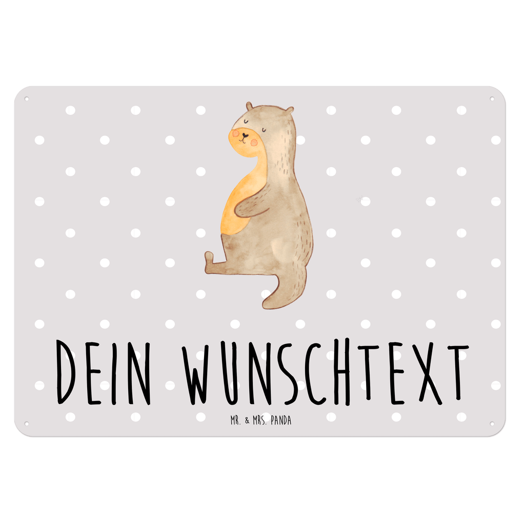 Personalisiertes Blechschild Otter Bauch Blechschild, Metallschild, Geschenk Schild, Schild, Magnet-Metall-Schild, Deko Schild, Wandschild, Wand-Dekoration, Türschild, Otter, Fischotter, Seeotter, Otter Seeotter See Otter