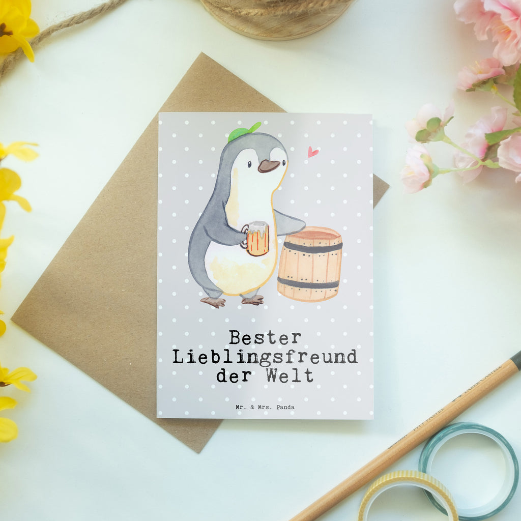 Grußkarte Pinguin Bester Lieblingsfreund der Welt Grußkarte, Klappkarte, Einladungskarte, Glückwunschkarte, Hochzeitskarte, Geburtstagskarte, Karte, Ansichtskarten, für, Dankeschön, Geschenk, Schenken, Geburtstag, Geburtstagsgeschenk, Geschenkidee, Danke, Bedanken, Mitbringsel, Freude machen, Geschenktipp, Lieblingsfreund, Freund, Partner, Lieblingsmensch, Lieblings Mensch, Liebling, Bae, bester Freund, Liebe, Herz, Love