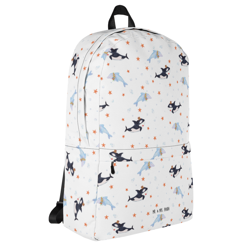 Rucksack Orca Zylinder Muster Rucksack, Laptoprucksack, Notebookrucksack, Schulrucksack für Laptop, Arbeitsrucksack für Laptop, Reiserucksack für Laptop, Rucksack für Alltag, Rucksack für Schule, Rucksack für Uni, Rucksack für Notebook, Rucksack für Computer, wetterfester Rucksack, regenfester Rucksack, strapazierfähiger Rucksack, Meerestiere, Meer, Urlaub, Narwal, Glitter, Konfetti, Glitzer, Geburtstag, Feier, Fete, Fest, Glückwunsch, Orca