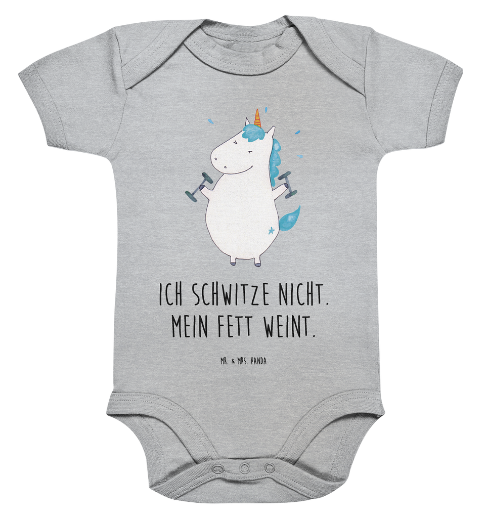 Organic Baby Body Einhorn Fitness Babykleidung, Babystrampler, Strampler, Wickelbody, Baby Erstausstattung, Junge, Mädchen, Einhorn, Einhörner, Einhorn Deko, Pegasus, Unicorn, Gym, Fitness, Fitnessstudio, Diät, Abnehmen, Sport, Pumpen, Geräte, Sixpack