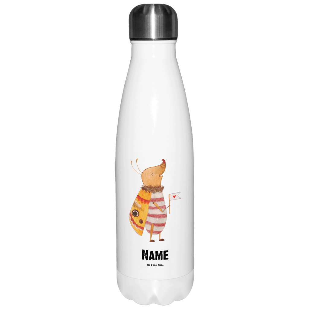 Personalisierte Thermosflasche Nachtfalter mit Fähnchen Personalisierte Isolierflasche, Personalisierte Thermoflasche, Personalisierte Trinkflasche, Trinkflasche Mit Namen, Wunschname, Bedrucken, Namensflasche, Tiermotive, Gute Laune, lustige Sprüche, Tiere, Nachtfalter, Käfer, Spruch lustig, Spruch witzig, süß, niedlich, Küche Deko, Was kostet die Welt