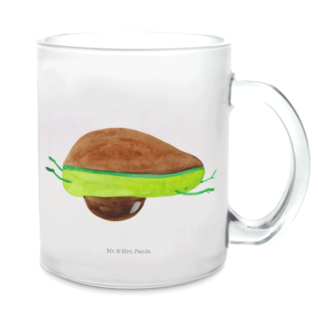 Teetasse Avocado Yoga Teetasse, Teeglas, Teebecher, Tasse mit Henkel, Tasse, Glas Teetasse, Teetasse aus Glas, Avocado, Veggie, Vegan, Gesund, Avocado Yoga Vegan