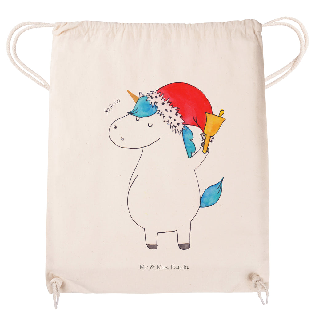 Sportbeutel Einhorn Weihnachtsmann Sportbeutel, Turnbeutel, Beutel, Sporttasche, Tasche, Stoffbeutel, Sportbeutel Kinder, Gymsack, Beutel Rucksack, Kleine Sporttasche, Sportzubehör, Turnbeutel Baumwolle, Einhorn, Einhörner, Einhorn Deko, Pegasus, Unicorn, Gin, Schokolade, Schoki, Weihnachten, Weihnachtsmann, Nikolaus, Wunschzettel, Wunschliste, Feenstaub