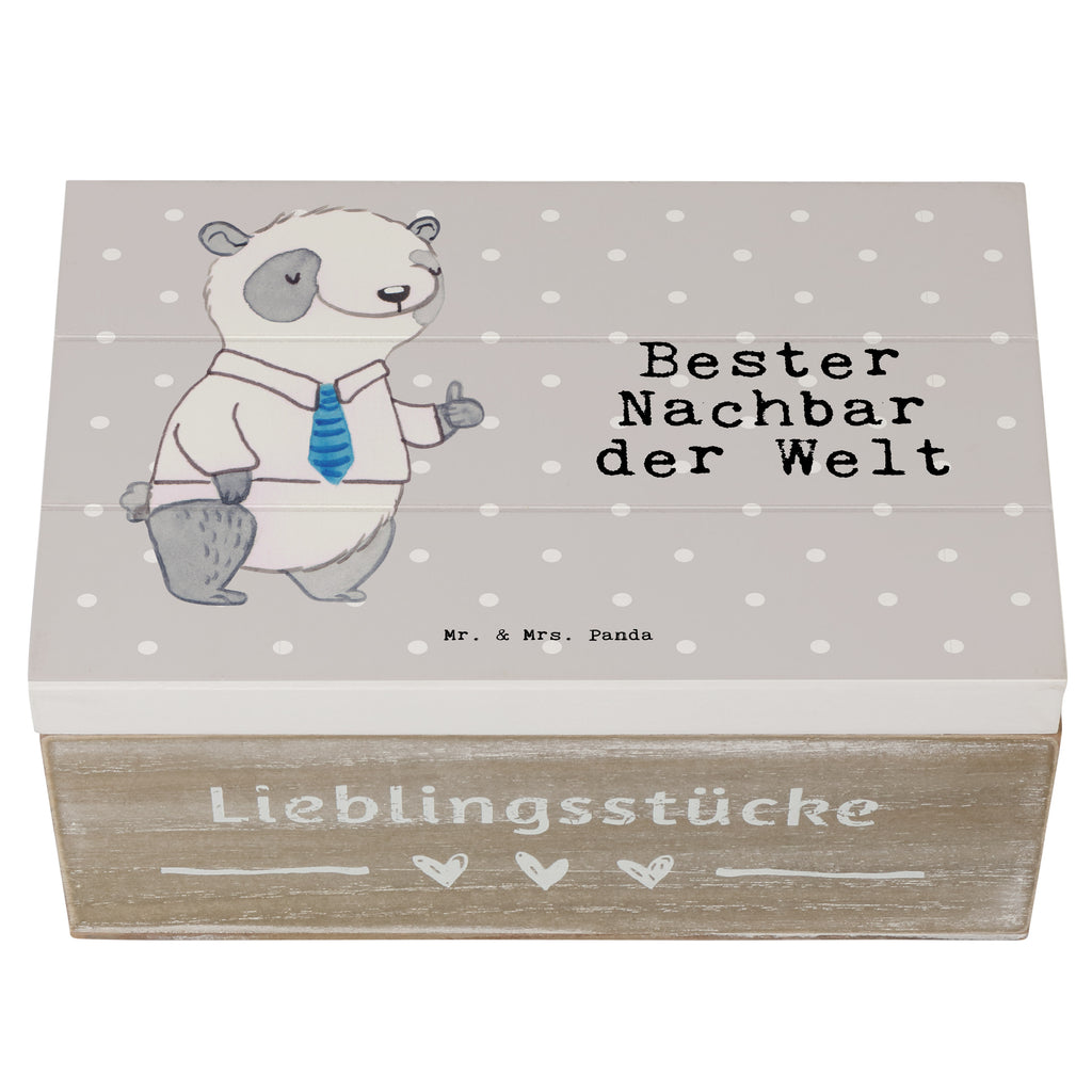 Holzkiste Panda Bester Nachbar der Welt Holzkiste, Kiste, Schatzkiste, Truhe, Schatulle, XXL, Erinnerungsbox, Erinnerungskiste, Dekokiste, Aufbewahrungsbox, Geschenkbox, Geschenkdose, für, Dankeschön, Geschenk, Schenken, Geburtstag, Geburtstagsgeschenk, Geschenkidee, Danke, Bedanken, Mitbringsel, Freude machen, Geschenktipp, Nachbar, Nachbarn, Nachbarschaft, Freund, Angrenzer, Anwohner, Bewohner, Freundschaft