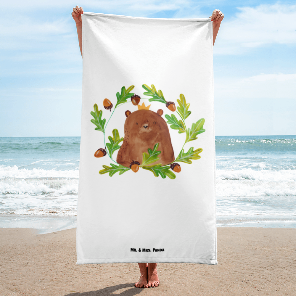 XL Badehandtuch Bär König Handtuch, Badetuch, Duschtuch, Strandtuch, Saunatuch, Bär, Teddy, Teddybär, Papa, Papa Bär, bester Vater, bester Papa, weltbester Papa, Vatertag, Vater, Dad, Daddy, Papi