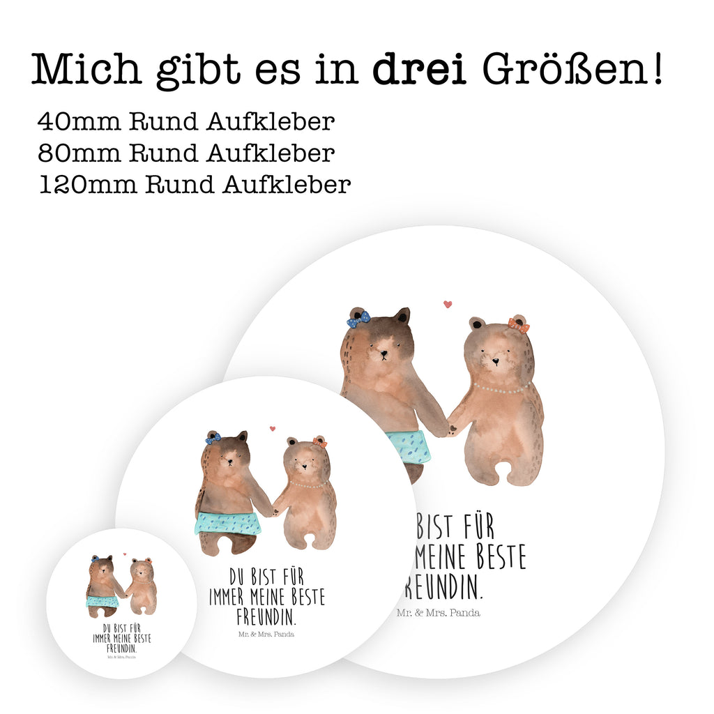 Rund Aufkleber Bär Freundin Sticker, Aufkleber, Etikett, Bär, Teddy, Teddybär, Bär Freundin Beste Freund Liebe Liebesbeweis Verliebt Kumpel Kumpeliene