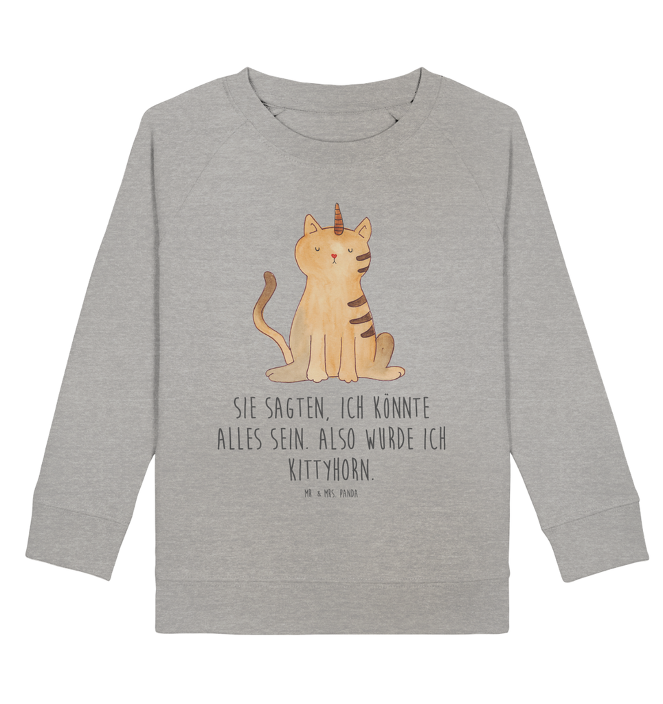 Organic Kinder Pullover Einhorn Katze Kinder Pullover, Kinder Sweatshirt, Jungen, Mädchen, Einhorn, Einhörner, Einhorn Deko, Pegasus, Unicorn, Katzer, Mieze, Regenbogen, Glitzer, Einhornpower, Erwachsenwerden, Katze, Katzenhorn, Einhornkatze, Kittyhorn