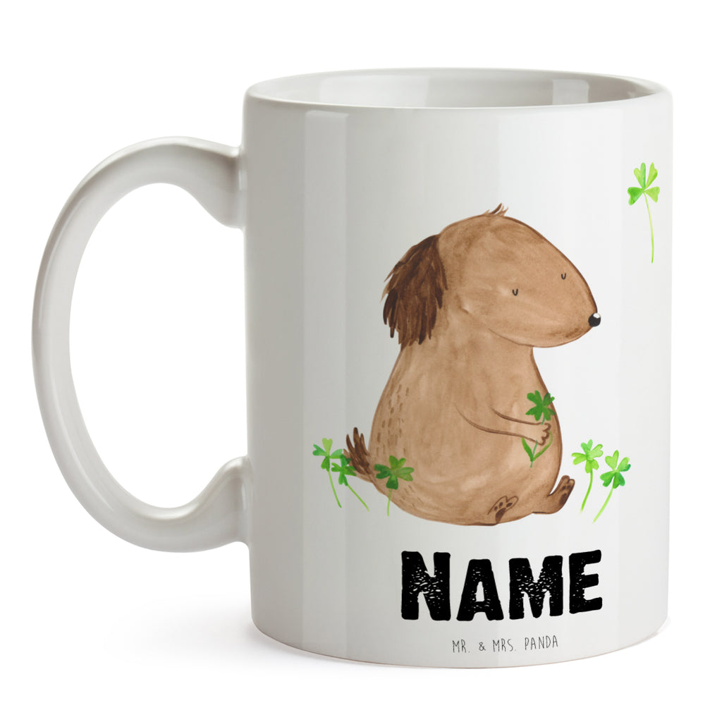 Personalisierte Tasse Hund Kleeblatt Personalisierte Tasse, Namenstasse, Wunschname, Personalisiert, Tasse, Namen, Drucken, Tasse mit Namen, Hund, Hundemotiv, Haustier, Hunderasse, Tierliebhaber, Hundebesitzer, Sprüche, Kleeblatt, Glück, Tagträume, Motivation, Neuanfang, Geschenk, Glücksbringer, Selbstliebe, Achtsamkeit