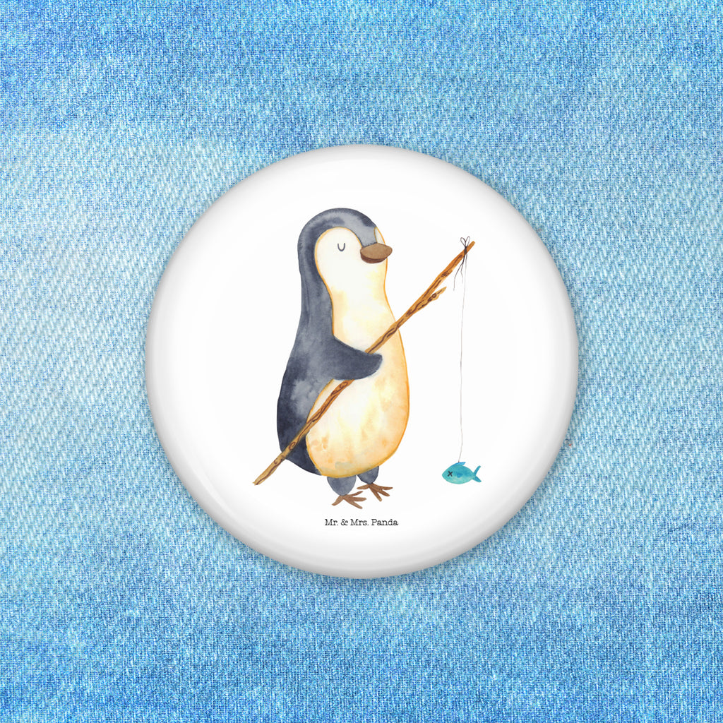 Button Pinguin Angler 50mm Button, Button, Pin, Anstecknadel, Pinguin, Pinguine, Angeln, Angler, Tagträume, Hobby, Plan, Planer, Tagesplan, Neustart, Motivation, Geschenk, Freundinnen, Geschenkidee, Urlaub, Wochenende