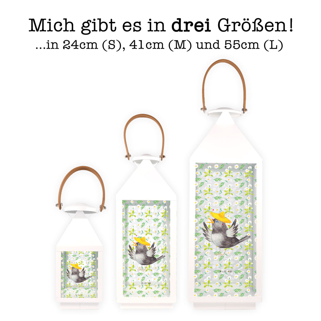 Deko Laterne Rabe mit Sombrero Gartenlampe, Gartenleuchte, Gartendekoration, Gartenlicht, Laterne kleine Laternen, XXL Laternen, Laterne groß, Tiermotive, Gute Laune, lustige Sprüche, Tiere, Rabe, Vogel, Vögel, Spruch positiv, fröhlich sein, glücklich sein, Glück Spruch, froh, Elster, Motivation