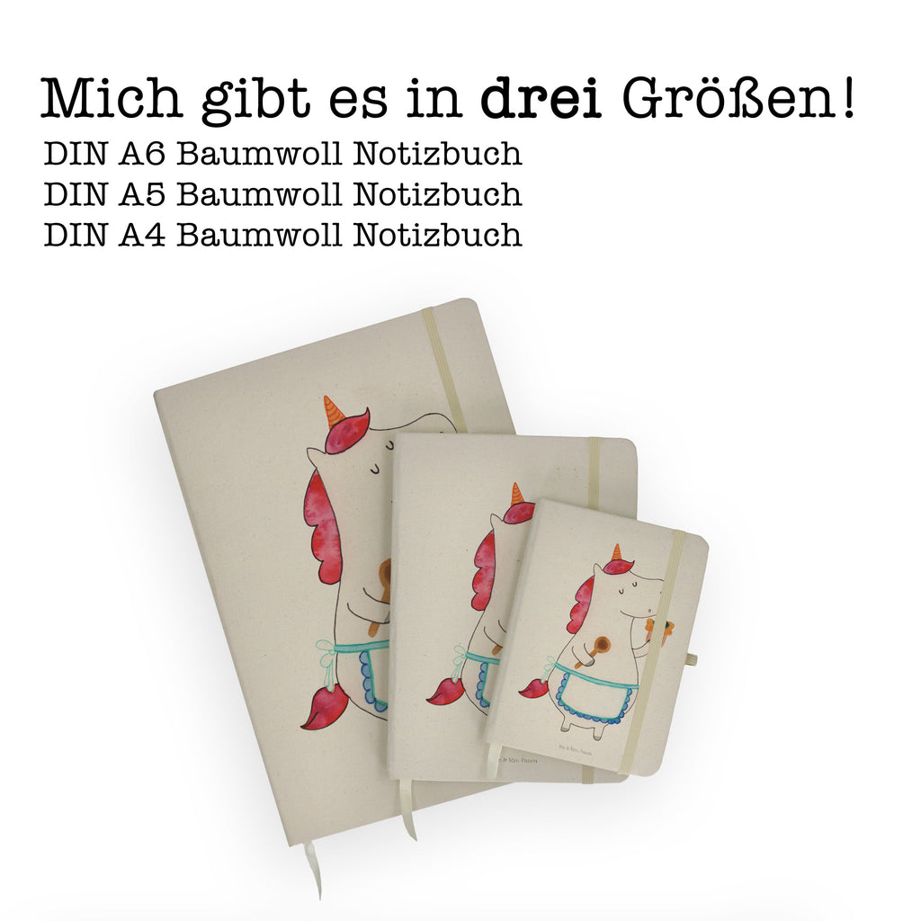 Baumwoll Notizbuch Einhorn Küchenfee Notizen, Eintragebuch, Tagebuch, Notizblock, Adressbuch, Journal, Kladde, Skizzenbuch, Notizheft, Schreibbuch, Schreibheft, Einhorn, Einhörner, Einhorn Deko, Pegasus, Unicorn, backen, Muffin, Motivation, Träumer, träumen, Bäckerin, Hobbykoch, Koch, Torte, Kuchen