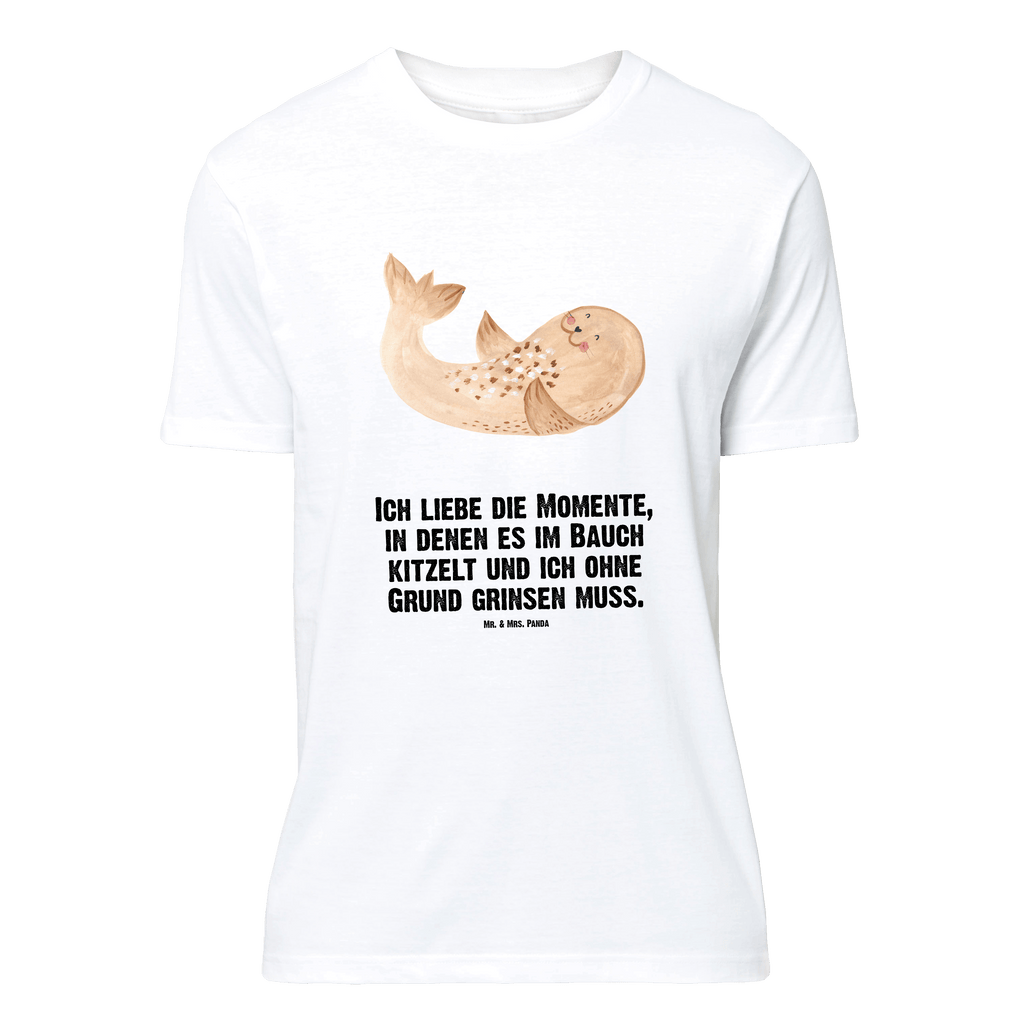 T-Shirt Standard Robbe liegend T-Shirt, Shirt, Tshirt, Lustiges T-Shirt, T-Shirt mit Spruch, Party, Junggesellenabschied, Jubiläum, Geburstag, Herrn, Damen, Männer, Frauen, Schlafshirt, Nachthemd, Sprüche, Tiermotive, Gute Laune, lustige Sprüche, Tiere, Robbe, Robben, Seehund, Strand, Meerestier, Ostsee, Nordsee, Lachen, Freude