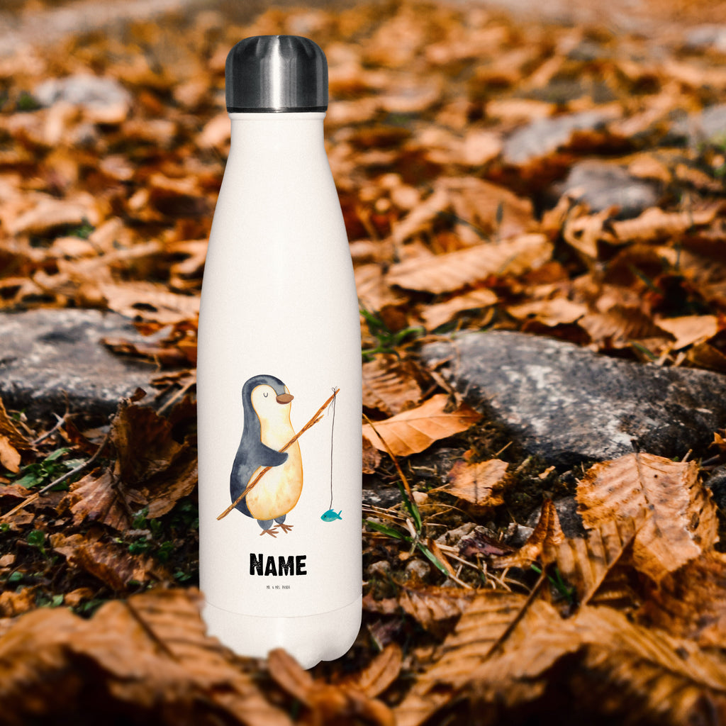 Personalisierte Thermosflasche Pinguin Angler Personalisierte Isolierflasche, Personalisierte Thermoflasche, Personalisierte Trinkflasche, Trinkflasche Mit Namen, Wunschname, Bedrucken, Namensflasche, Pinguin, Pinguine, Angeln, Angler, Tagträume, Hobby, Plan, Planer, Tagesplan, Neustart, Motivation, Geschenk, Freundinnen, Geschenkidee, Urlaub, Wochenende