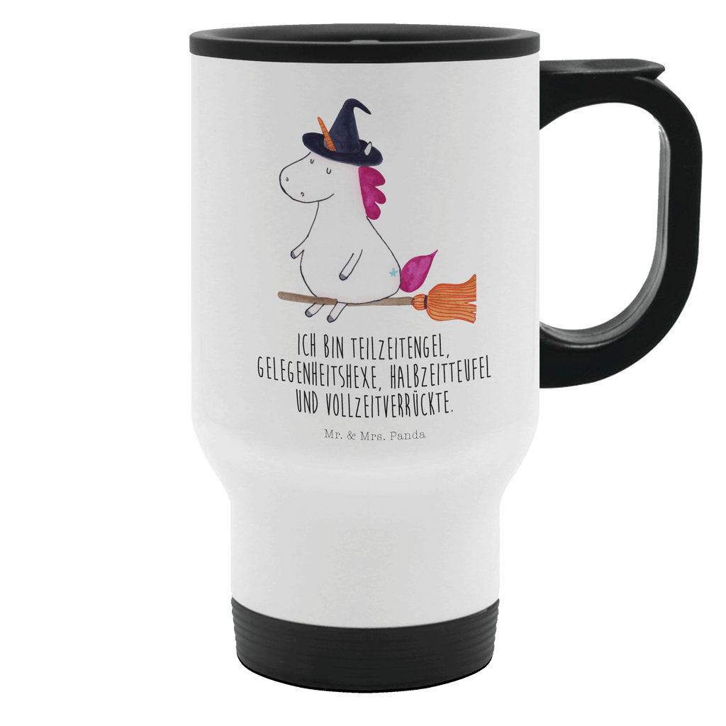 Thermobecher Einhorn Hexe Thermobecher, To Go Becher, Thermotasse, Kaffeebecher, Isolierbecher, Thermobecher To Go, Warmhaltetasse, Edelstahlbecher, Reisebecher, Tasse mit Deckel, Thermobecher für 400 ml, Kaffeetasse zum Mitnehmen, Tasse zum Mitnehmen, Spülmaschinenfest, Einhorn, Einhörner, Einhorn Deko, Pegasus, Unicorn, Frau, Ehefrau, Hexe, Teufel, Engel, Verrückte, Freundin, Leben, Zicke