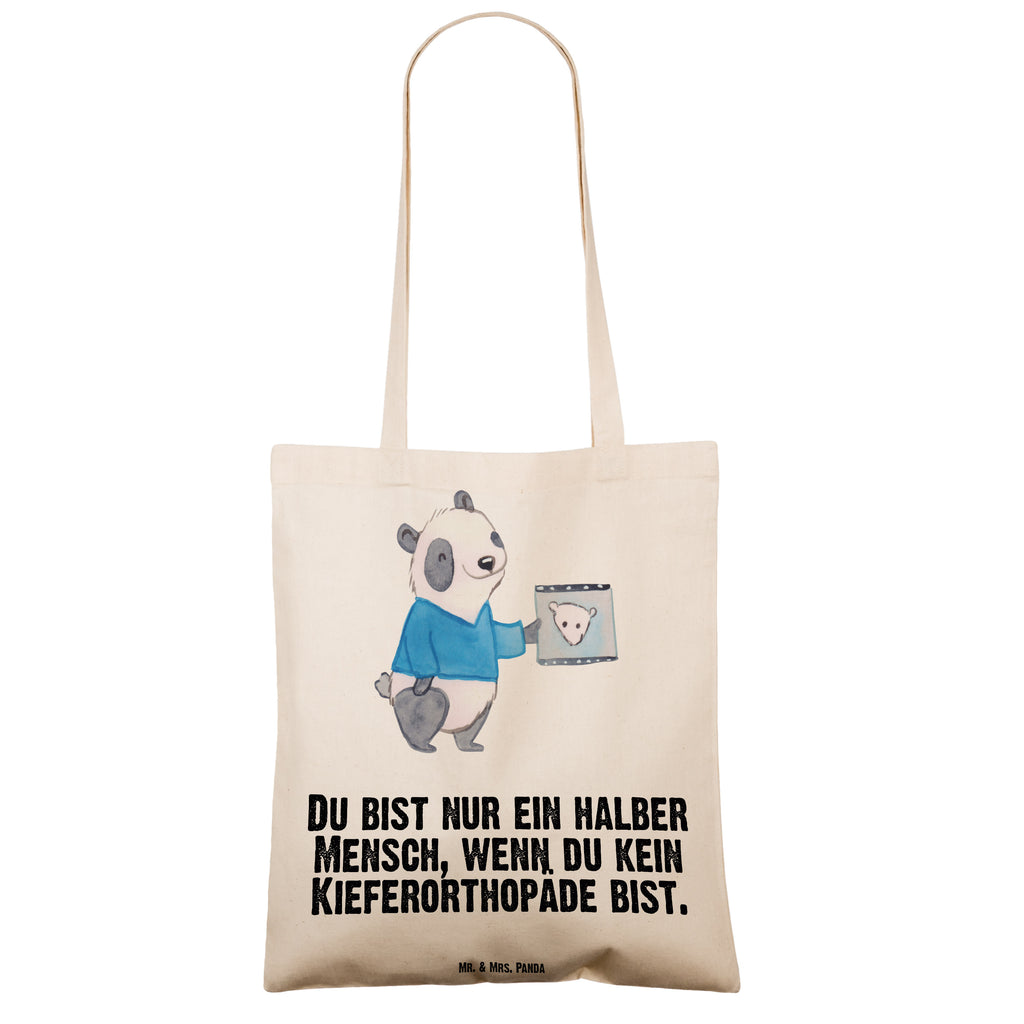 Tragetasche Kieferorthopäde mit Herz Beuteltasche, Beutel, Einkaufstasche, Jutebeutel, Stoffbeutel, Tasche, Shopper, Umhängetasche, Strandtasche, Schultertasche, Stofftasche, Tragetasche, Badetasche, Jutetasche, Einkaufstüte, Laptoptasche, Beruf, Ausbildung, Jubiläum, Abschied, Rente, Kollege, Kollegin, Geschenk, Schenken, Arbeitskollege, Mitarbeiter, Firma, Danke, Dankeschön