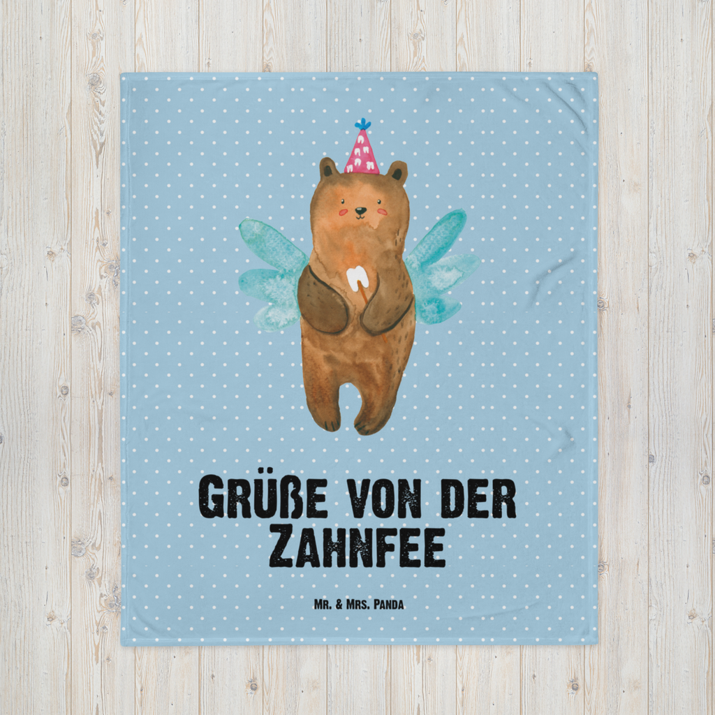 Babydecke Bär Zahnfee Babydecke, Babygeschenk, Geschenk Geburt, Babyecke Kuscheldecke, Krabbeldecke, Bär, Teddy, Teddybär, Zahnfee, Fee, Milchzahn, Erster Zahn