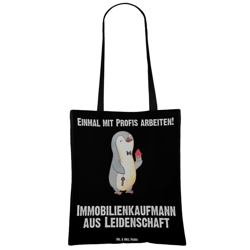 Tragetasche Immobilienkaufmann aus Leidenschaft Beuteltasche, Beutel, Einkaufstasche, Jutebeutel, Stoffbeutel, Tasche, Shopper, Umhängetasche, Strandtasche, Schultertasche, Stofftasche, Tragetasche, Badetasche, Jutetasche, Einkaufstüte, Laptoptasche, Beruf, Ausbildung, Jubiläum, Abschied, Rente, Kollege, Kollegin, Geschenk, Schenken, Arbeitskollege, Mitarbeiter, Firma, Danke, Dankeschön, Immobilienmakler, Immobilienhändler, Immobilienkaufmann, Immobilienbüro