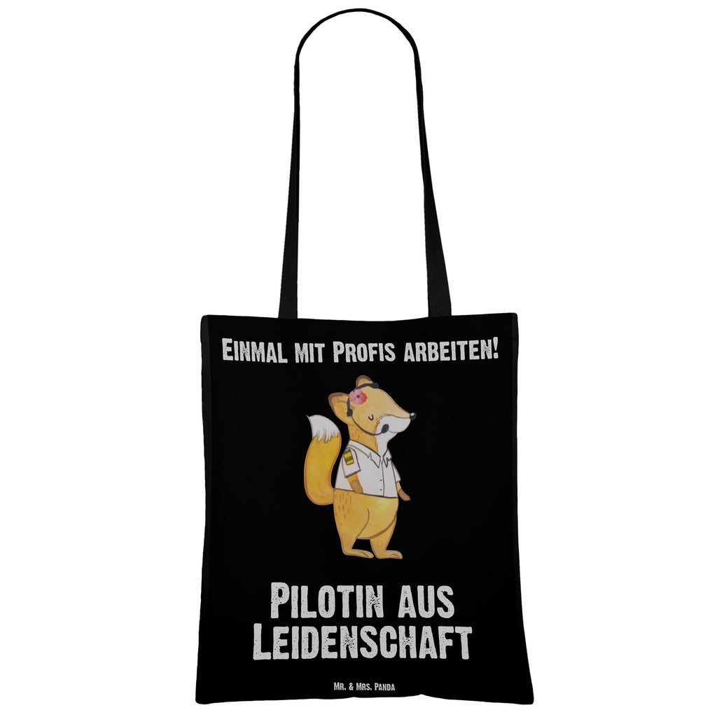 Tragetasche Pilotin aus Leidenschaft Beuteltasche, Beutel, Einkaufstasche, Jutebeutel, Stoffbeutel, Tasche, Shopper, Umhängetasche, Strandtasche, Schultertasche, Stofftasche, Tragetasche, Badetasche, Jutetasche, Einkaufstüte, Laptoptasche, Beruf, Ausbildung, Jubiläum, Abschied, Rente, Kollege, Kollegin, Geschenk, Schenken, Arbeitskollege, Mitarbeiter, Firma, Danke, Dankeschön, Pilotin, Flugkapitänin, Cockpit, Flugzeug