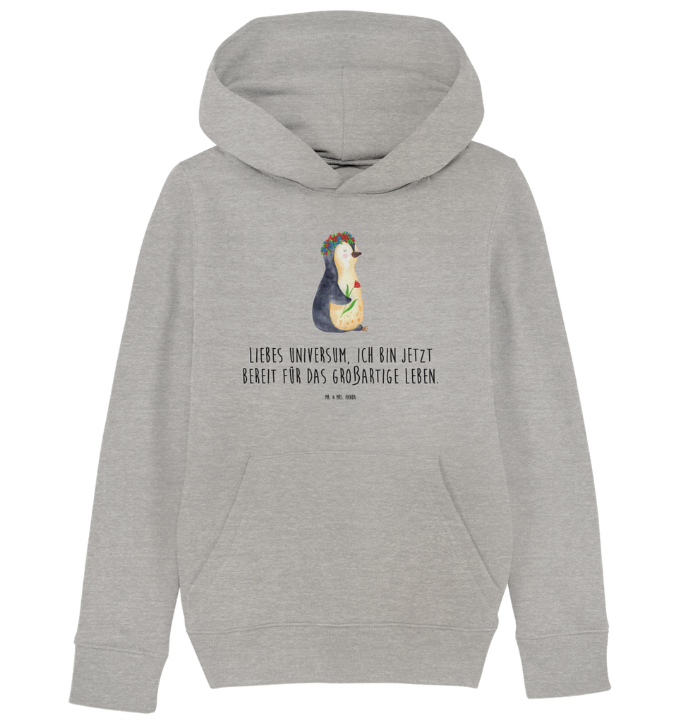 Organic Kinder Hoodie Pinguin Blumenkranz Kinder Hoodie, Kapuzenpullover, Kinder Oberteil, Mädchen Hoodie, Jungen Hoodie, Mädchen Kapuzenpullover, Jungen Kapuzenpullover, Mädchen Kleidung, Jungen Kleidung, Mädchen Oberteil, Jungen Oberteil, Pinguin, Pinguine, Blumenkranz, Universum, Leben, Wünsche, Ziele, Lebensziele, Motivation, Lebenslust, Liebeskummer, Geschenkidee