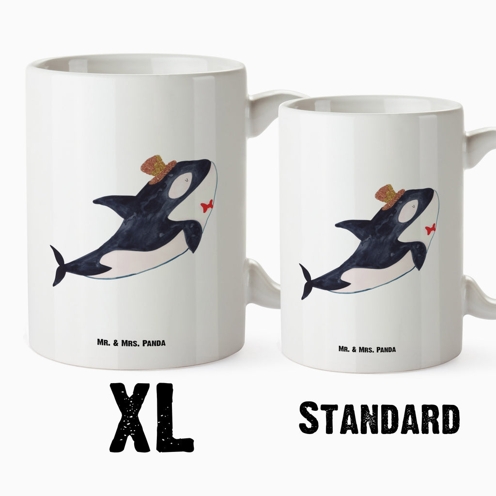 XL Tasse Orca Zylinder XL Tasse, Große Tasse, Grosse Kaffeetasse, XL Becher, XL Teetasse, spülmaschinenfest, Jumbo Tasse, Groß, Meerestiere, Meer, Urlaub, Narwal, Glitter, Konfetti, Glitzer, Geburtstag, Feier, Fete, Fest, Glückwunsch, Orca