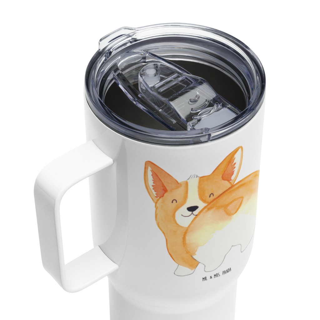 XXL Thermobecher Corgi Po Thermobecher, XL Thermobecher, Reisebecher, XL Reisetasse, Großer Thermobecher, Autobecher, Jumbo Becher, Hund, Hundemotiv, Haustier, Hunderasse, Tierliebhaber, Hundebesitzer, Sprüche, Corgie, Hundeliebe, Motivation, Selbstliebe, Spruch