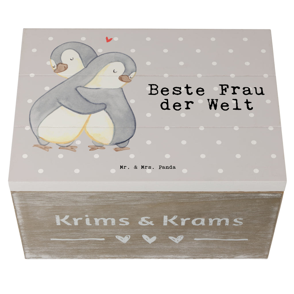 Holzkiste Pinguin Beste Frau der Welt Holzkiste, Kiste, Schatzkiste, Truhe, Schatulle, XXL, Erinnerungsbox, Erinnerungskiste, Dekokiste, Aufbewahrungsbox, Geschenkbox, Geschenkdose, für, Dankeschön, Geschenk, Schenken, Geburtstag, Geburtstagsgeschenk, Geschenkidee, Danke, Bedanken, Mitbringsel, Freude machen, Geschenktipp, Beste, Frau, Ehefrau, Partnerin, Freundin, Traumfrau, Liebling, Ehepartner, Ehe, Gattin, Lebensgefährtin, Braut, Kleinigkeit