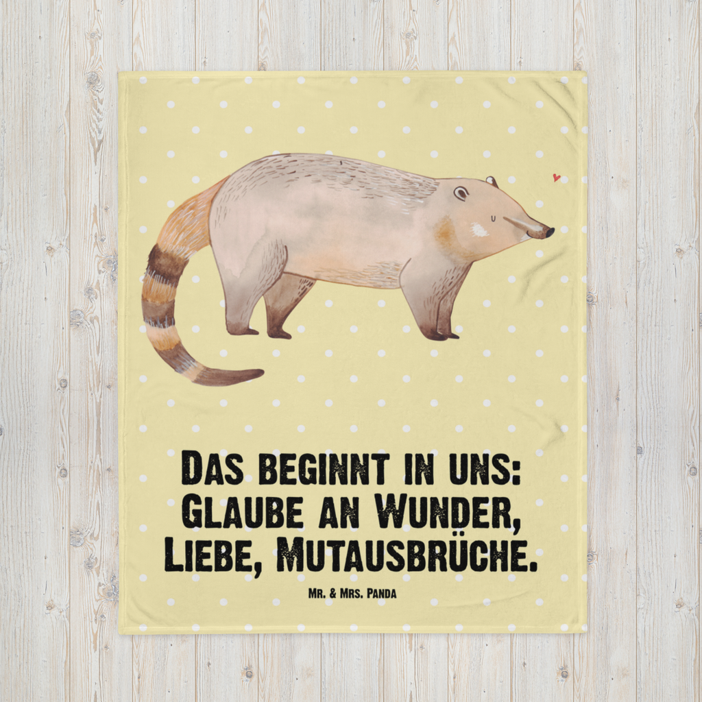 Kuscheldecke Nasenbär Decke, Wohndecke, Tagesdecke, Wolldecke, Sofadecke, Tiermotive, Gute Laune, lustige Sprüche, Tiere, Nasenbär, Nasenbären, Rüsselbär, Bär