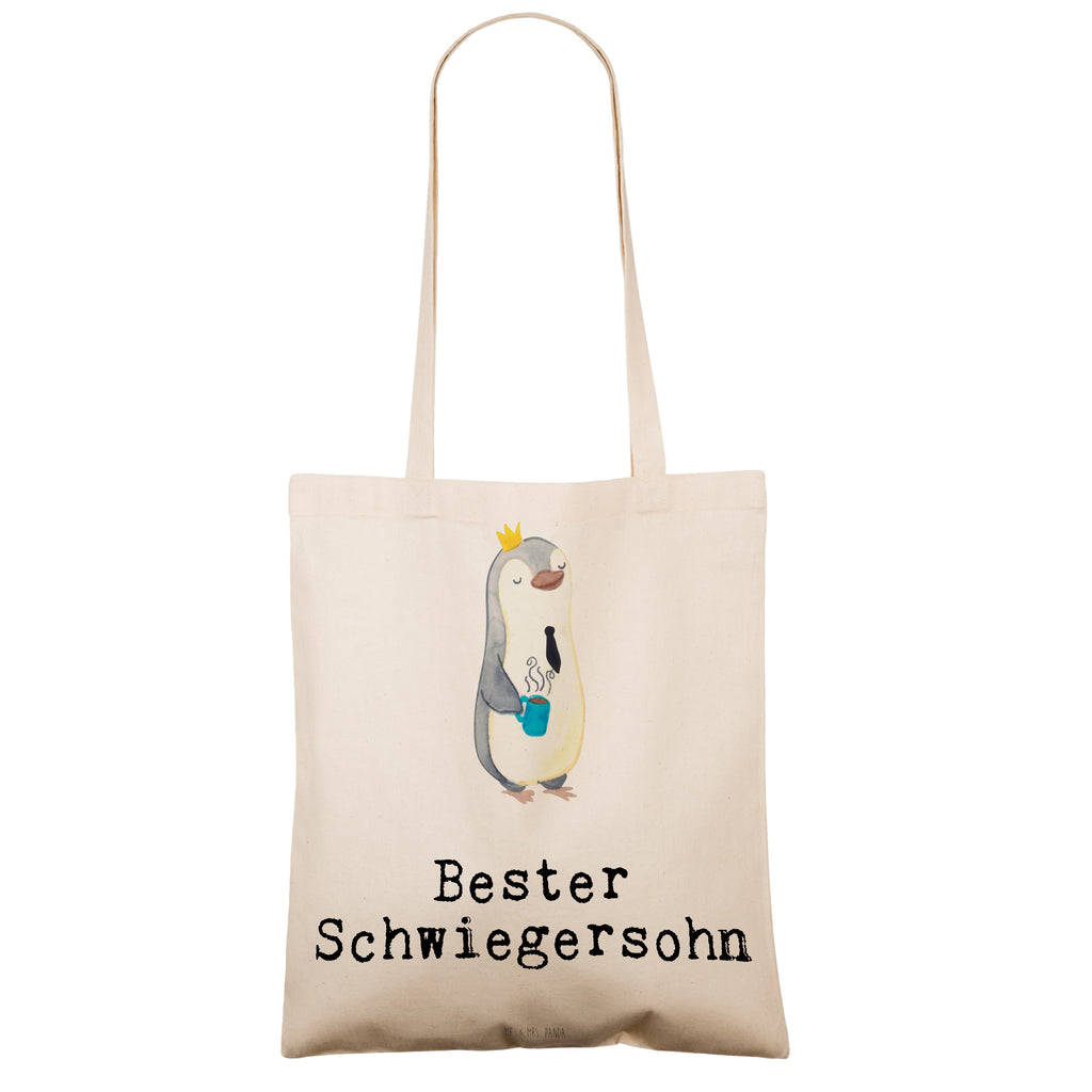 Tragetasche Pinguin Bester Schwiegersohn Beuteltasche, Beutel, Einkaufstasche, Jutebeutel, Stoffbeutel, Tasche, Shopper, Umhängetasche, Strandtasche, Schultertasche, Stofftasche, Tragetasche, Badetasche, Jutetasche, Einkaufstüte, Laptoptasche, für, Dankeschön, Geschenk, Schenken, Geburtstag, Geburtstagsgeschenk, Geschenkidee, Danke, Bedanken, Mitbringsel, Freude machen, Geschenktipp, Schwiegersohn, Tochter, Ehefrau des Sohns, Frau, angeheiratet, Hochzeit, Heirat