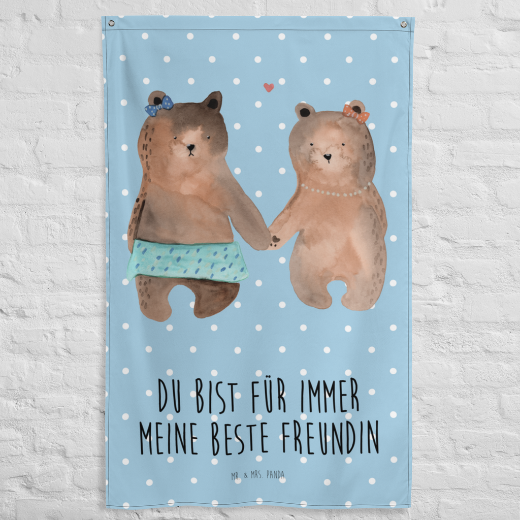 Wandteppich Bär Freundin Wandbehang, Dekoration, Boho, Wandteppich, Wandtuch, Wanddeko, Tapisserie, Tapestry, Wandbild, Textil-Kunst, Schmuck-Wandbehang, Wand Deko, Kinderzimmer, Kinderzimmer Wand, Kinderzimmer Deko, Kinderzimmer Wanddeko, Bär, Teddy, Teddybär, Bär Freundin Beste Freund Liebe Liebesbeweis Verliebt Kumpel Kumpeliene