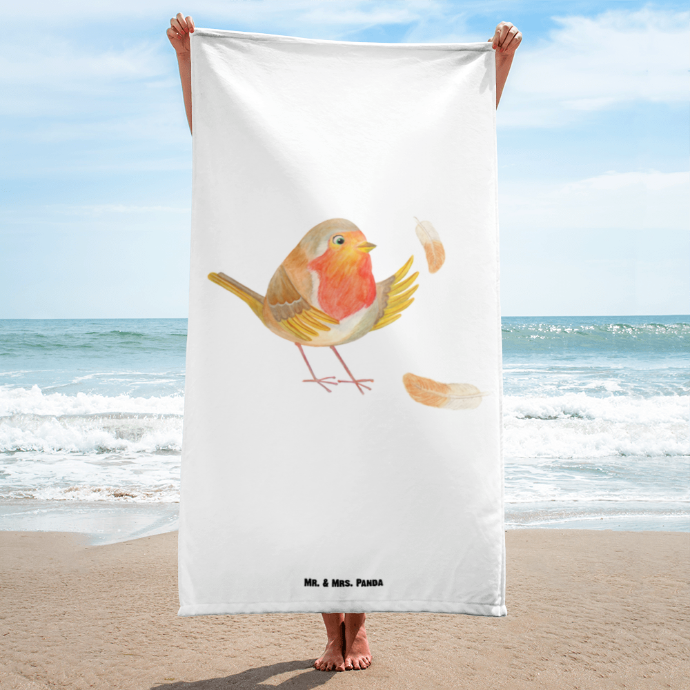 XL Badehandtuch Rotkehlchen Federn Handtuch, Badetuch, Duschtuch, Strandtuch, Saunatuch, Tiermotive, Gute Laune, lustige Sprüche, Tiere, What if i fall, Rotkehlchen, Spruch Motivation, Spruch Mut, Vogel, Motivation Sprüche, Motivationsbilder, fliegen