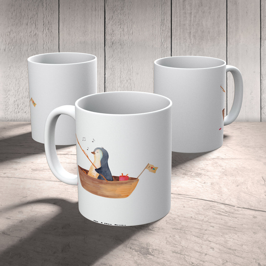 XL Tasse Pinguin Angelboot XL Tasse, Große Tasse, Grosse Kaffeetasse, XL Becher, XL Teetasse, spülmaschinenfest, Jumbo Tasse, Groß, Pinguin, Pinguine, Angeln, Boot, Angelboot, Lebenslust, Leben, genießen, Motivation, Neustart, Neuanfang, Trennung, Scheidung, Geschenkidee Liebeskummer