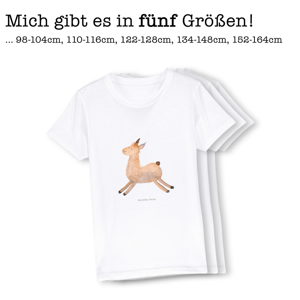 Organic Kinder T-Shirt Lama Springen Kinder T-Shirt, Kinder T-Shirt Mädchen, Kinder T-Shirt Jungen, Lama, Alpaka, Lamas, Lieblingstag, Happy day, fröhlich, Glück, Freundin, Liebeskummer, Neustart, guten Morgen, Start, Prüfung, Abitur