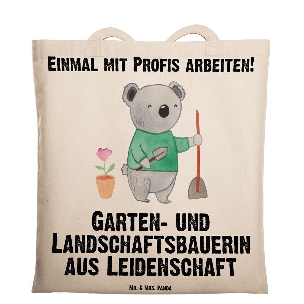 Tragetasche Garten- und Landschaftsbauerin aus Leidenschaft Beuteltasche, Beutel, Einkaufstasche, Jutebeutel, Stoffbeutel, Tasche, Shopper, Umhängetasche, Strandtasche, Schultertasche, Stofftasche, Tragetasche, Badetasche, Jutetasche, Einkaufstüte, Laptoptasche, Beruf, Ausbildung, Jubiläum, Abschied, Rente, Kollege, Kollegin, Geschenk, Schenken, Arbeitskollege, Mitarbeiter, Firma, Danke, Dankeschön, Gärtnerin, Gartenplaner, Gärtnerei, Gartenbau, Hobbygärtnerin, Garten- und Landschaftsbauerin